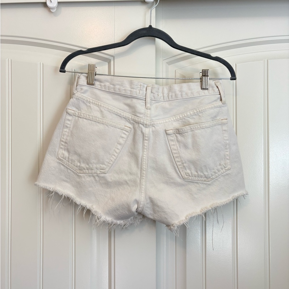 AGOLDE Parker white Jean shorts distressed size 26 - Picture 5 of 7